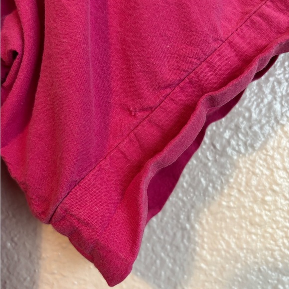 Authentic 80s Byer Too Raspberry Pink Belted Shirtdress with Full Circle Skirt - Picture 4 of 11